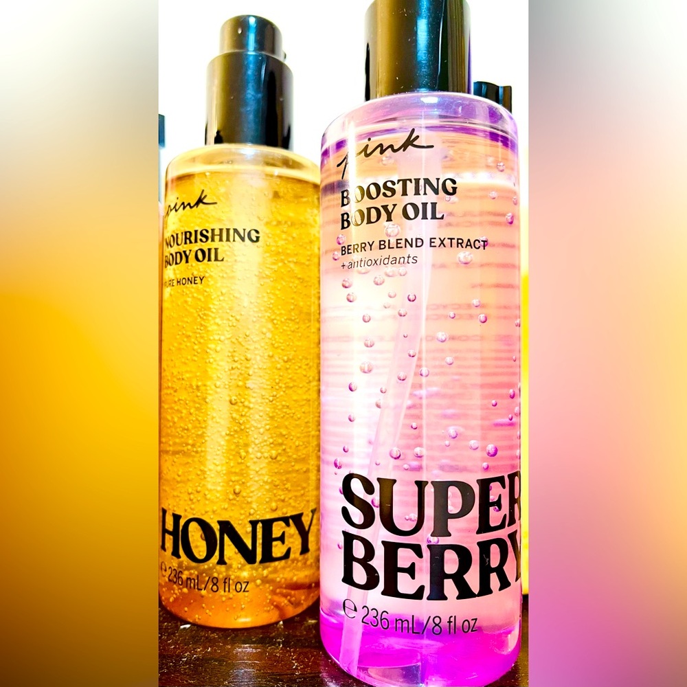 Pink - 2 piece Nourishing Body Oil Set